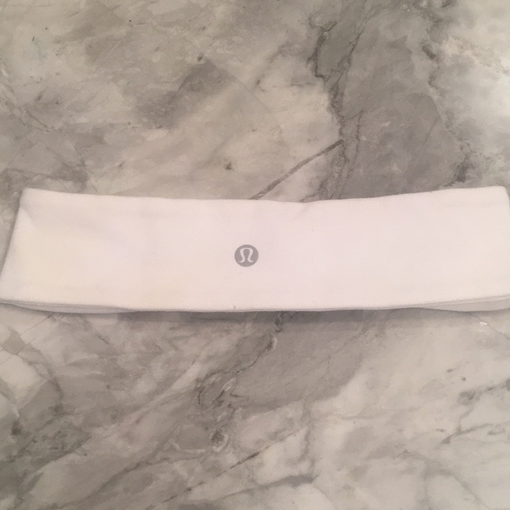 White Lulu Lemon Headband